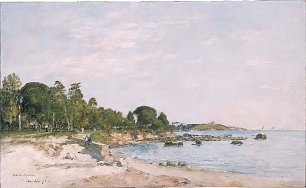 Eugene Boudin Juan les Pins la baie et de la Rive Wandbild