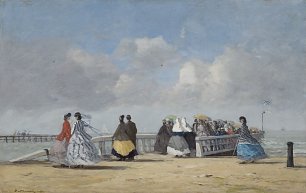 Eugene Boudin L embarcadere a Trouville Wandbild