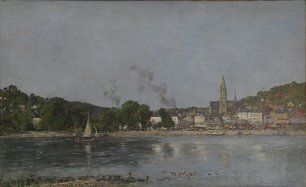 Eugene Boudin La Seine, Caudebec en Caux Wandbild