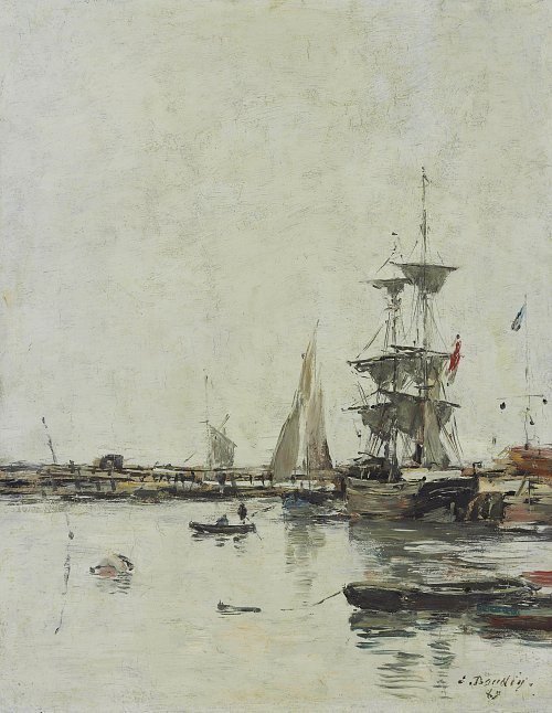 Eugene Boudin La jetee a Trouville Wandbild