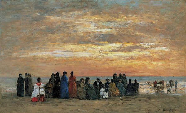 Eugene Boudin Les figures sur la plage a Trouville Wandbild