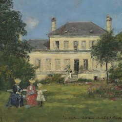 Eugene-Boudin-Maison-et-jardin-du-peintre-Braquaval