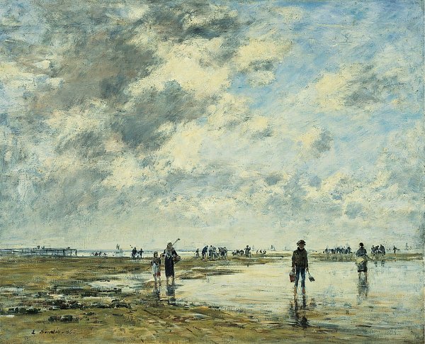 Eugene Boudin Maree basse Berck Wandbild