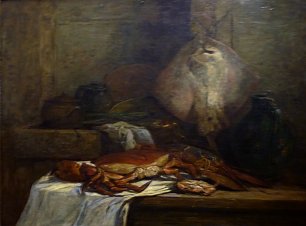 Eugene Boudin Nature morte a la raie Wandbild