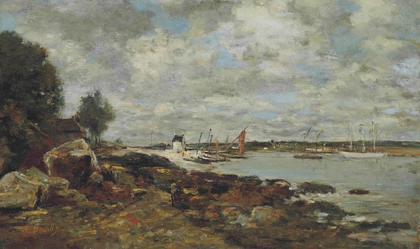 Eugene Boudin Plougastel le rivage au bord de la baie Wandbild
