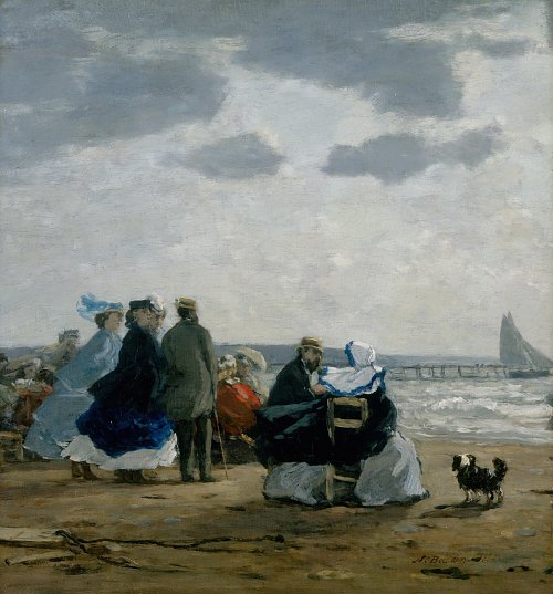Eugene Boudin Sur la plage Dieppe Wandbild
