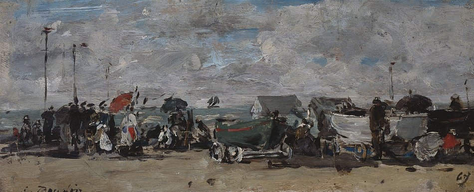 Eugene Boudin Sur la plage de Trouville Wandbild