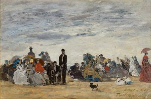 Eugene Boudin The Beach at Trouville Wandbild