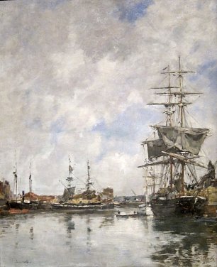 Eugene Boudin The Dock at Deauville Wandbild