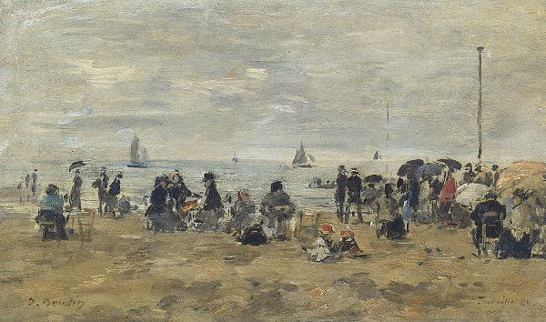 Eugene Boudin Trouville Scene de plage Wandbild