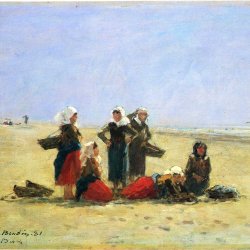 Eugene-Boudin-Women-on-the-beach-at-berck