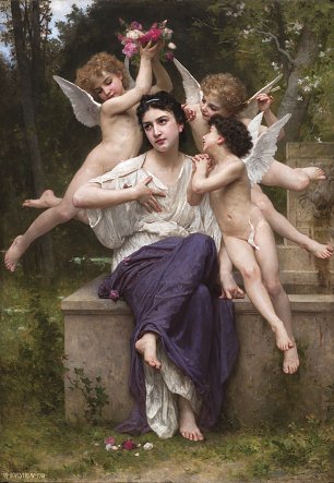 William Adolphe Bouguereau A Dream of Spring Wandbild
