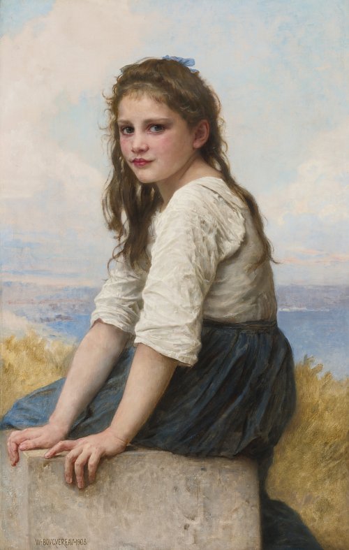 William Adolphe Bouguereau Au bord de la mer Wandbild