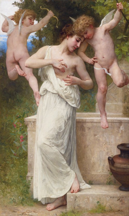 William Adolphe Bouguereau Blessures d Amour Wandbild