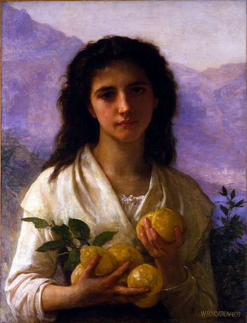 William Adolphe Bouguereau Girl Holding Lemons Wandbild