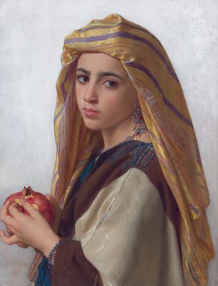 William Adolphe Bouguereau Girl with a pomegranate Wandbild