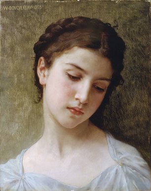 William Adolphe Bouguereau Head Of A  Young Girl Wandbild
