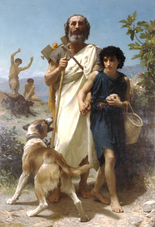 William Adolphe Bouguereau Homer and his Guide Wandbild