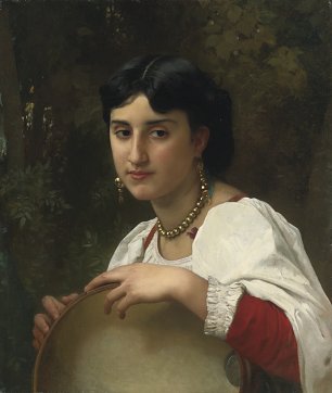 William Adolphe Bouguereau Italienne au tambourin Wandbild