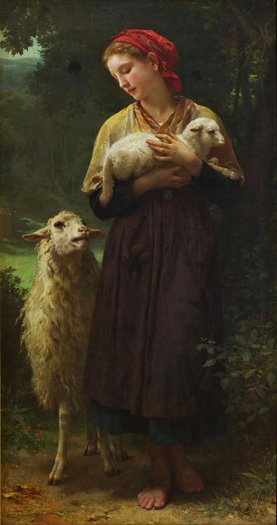 William Adolphe Bouguereau L Agneau Nouveau Ne Wandbild