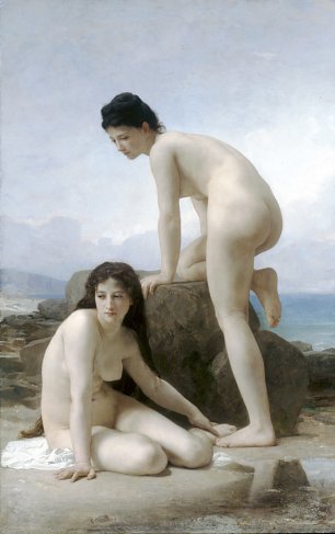 William Adolphe Bouguereau Les Deux Baigneuses Wandbild