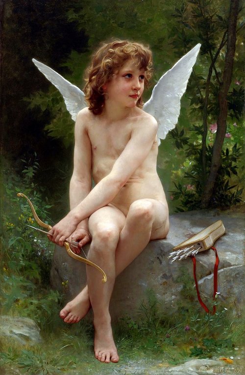 William Adolphe Bouguereau Love on the Look Out Wandbild