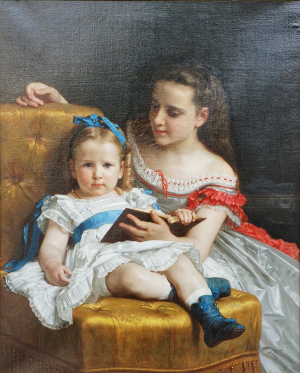 William Adolphe Bouguereau Portrait d Eva et Frances Johnston