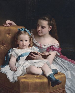 William Adolphe Bouguereau Portrait of Eva and Frances Johnston Wandbild