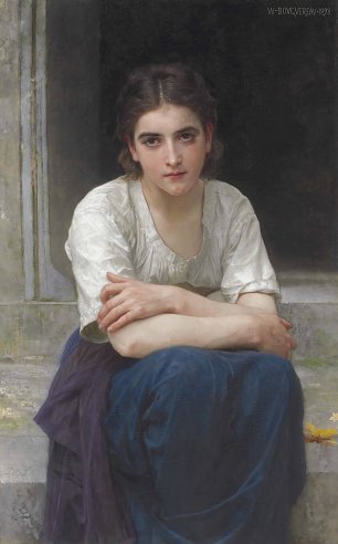 William Adolphe Bouguereau Reverie sur le Seuil Wandbild