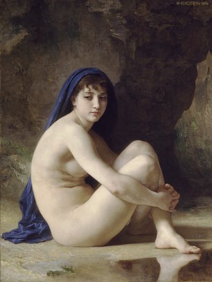 William Adolphe Bouguereau Seated Nude Wandbild