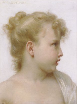 William Adolphe Bouguereau Study Head Of A Little Girl Wandbild
