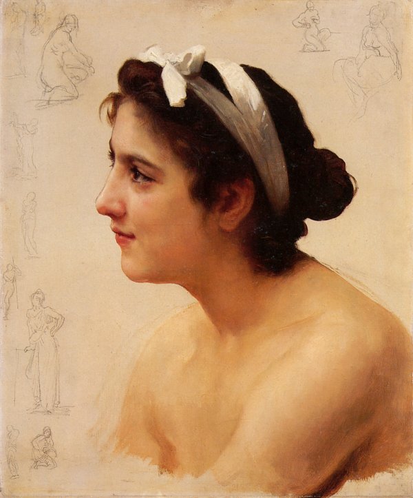 William Adolphe Bouguereau Study Of A Woman For Offering To Love