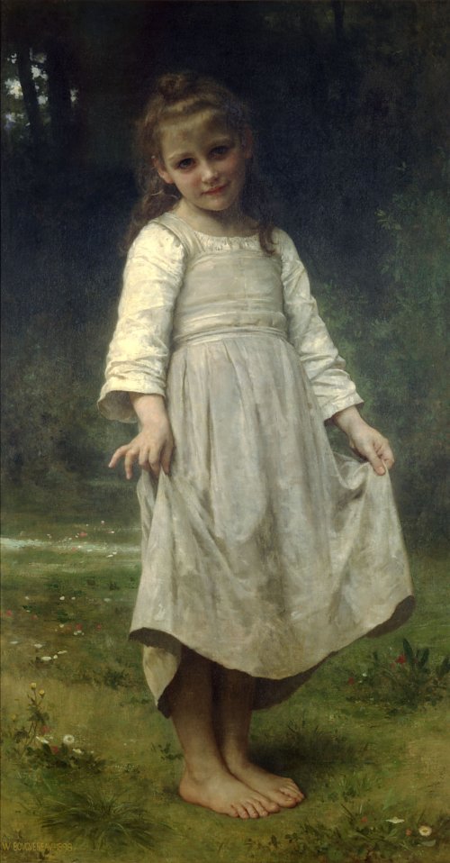 William Adolphe Bouguereau The Curtsey Wandbild