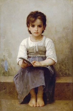 William Adolphe Bouguereau The Difficult Lesson Wandbild