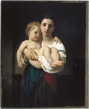 William Adolphe Bouguereau The Elder Sister Wandbild