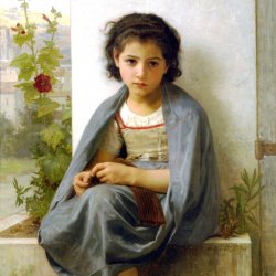 William-Adolphe-Bouguereau-The-Little-Knitter