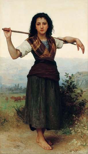 William Adolphe Bouguereau The Little Shepherdess Wandbild