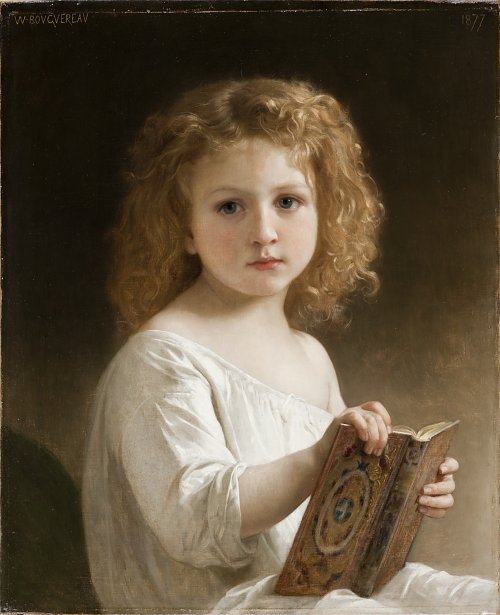 William Adolphe Bouguereau The Story Book Wandbild