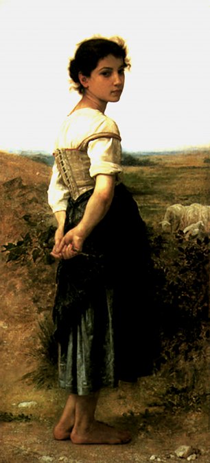William Adolphe Bouguereau The Young Shepherdess Wandbild