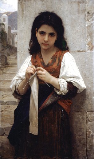 William Adolphe Bouguereau Tricoteuse Wandbild