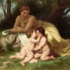 William-Adolphe-Bouguereau-Young-Woman-Contemplating-Two-Embracing-Children