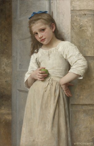 William Adolphe Bouguereau Yvonne sur le pas de la porte Wandbild