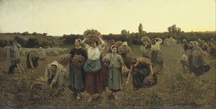 Jules Breton Calling in the Gleaners Wandbild