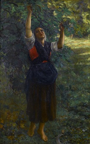 Jules Breton Cueilleuse de figues Wandbild