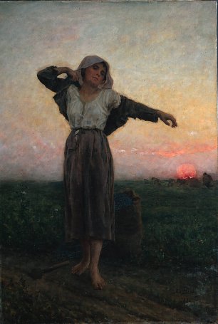 Jules Breton La glaneuse lasse Wandbild