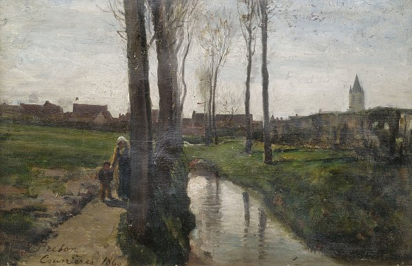 Jules Breton Landschaft bei Courrieres Wandbild