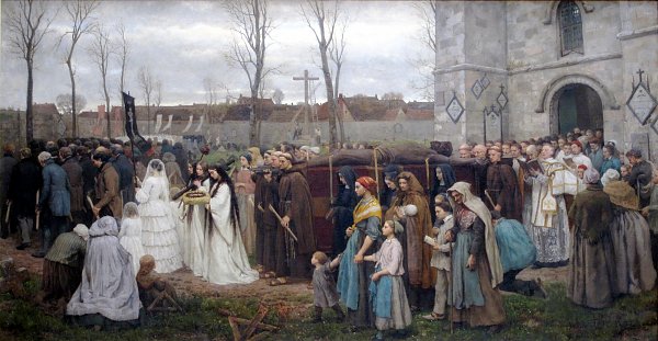 Jules Breton Plantation d un calvaire Wandbild