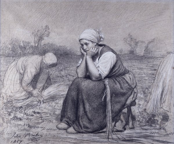Jules Breton Repose Wandbild
