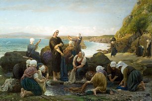 Jules Breton The Washerwomen Wandbild