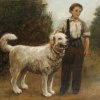 Jules-Breton-Un-garcon-et-son-chien